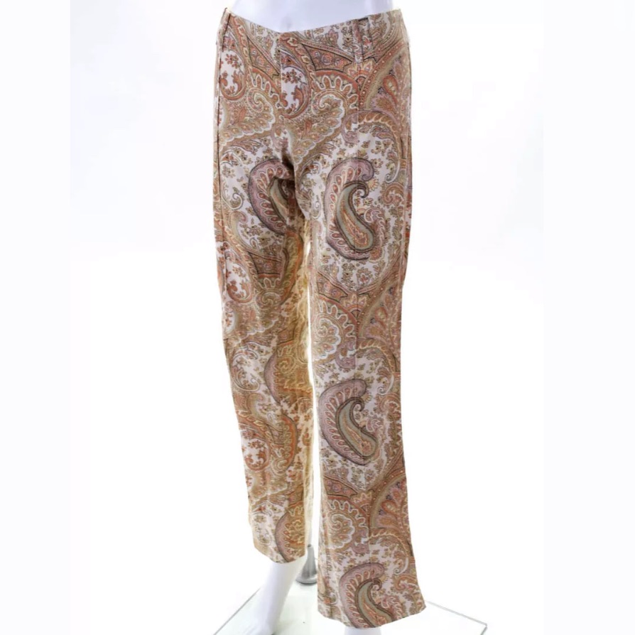 Joseph Bell Bottoms In Paisley Orange Size 30